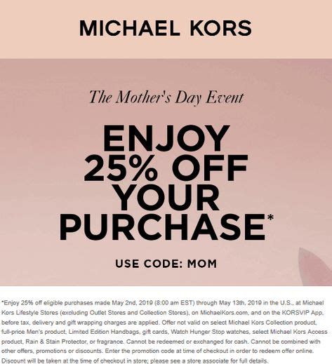 michael kors coupon may 2020|michael kors coupon in store.